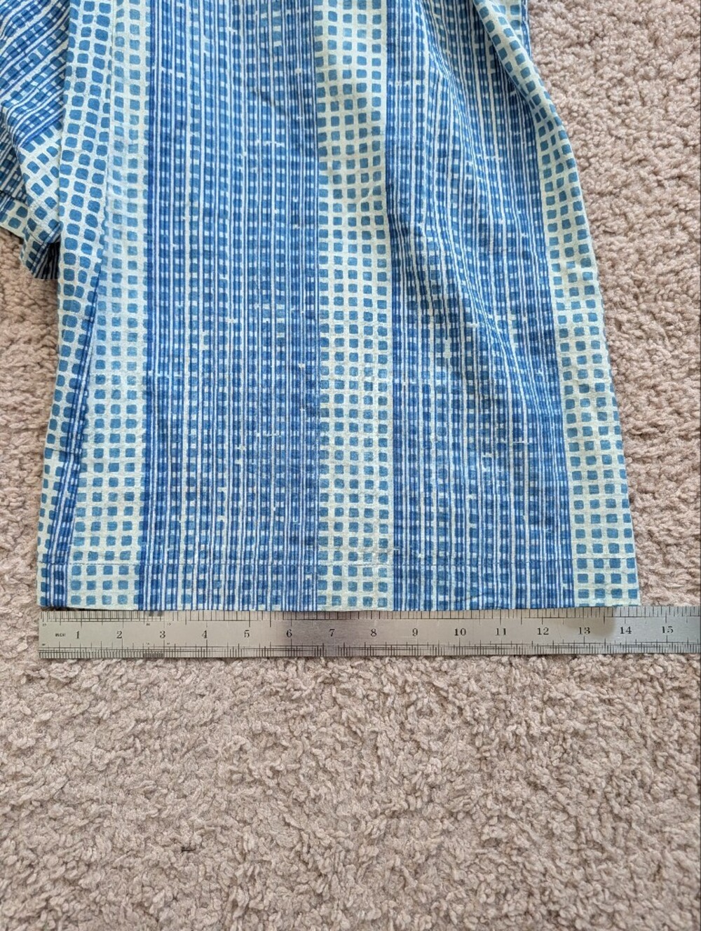 Anthropologie Kopal Womens Blue Checker Tie-Shoulder Wide Leg Jumpsuit Size XS - Picture 15 of 15